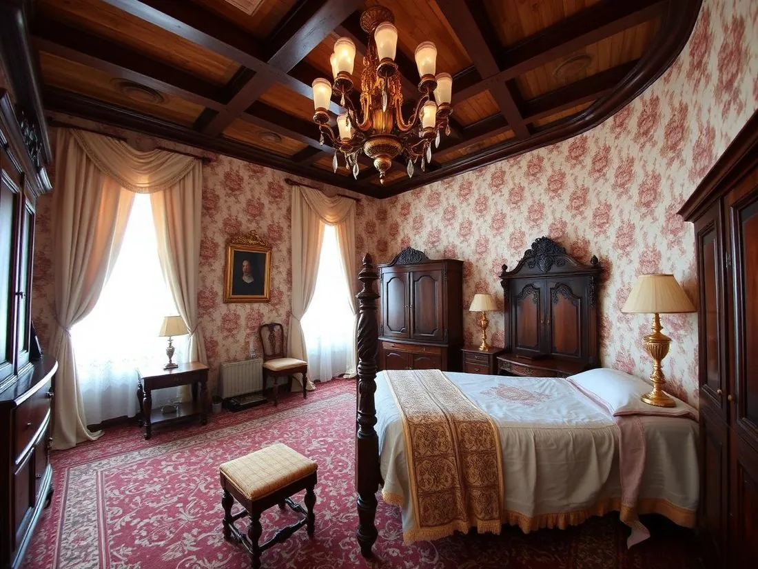 Foto di partenza della camera da letto in stile classico
